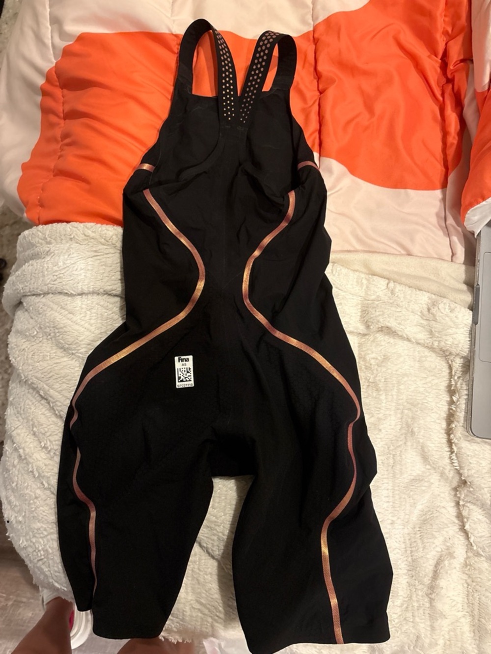 Speedo Black One-Piece Competitive Kneeskin Closed Back 24 - Picture 3 of 4